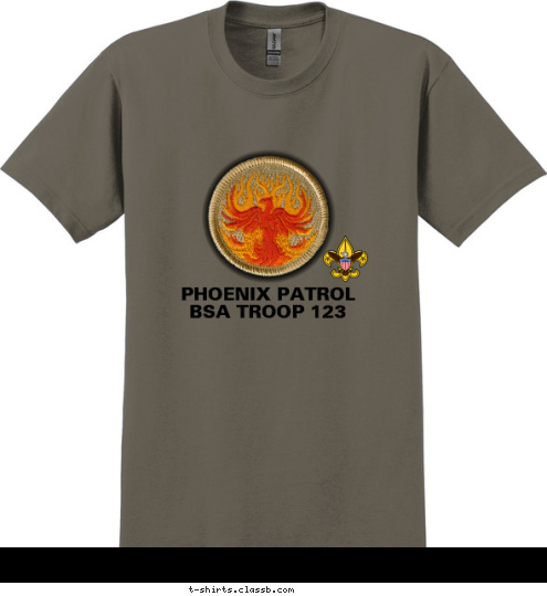 BSA TROOP 123 PHOENIX PATROL T-shirt Design SP3145