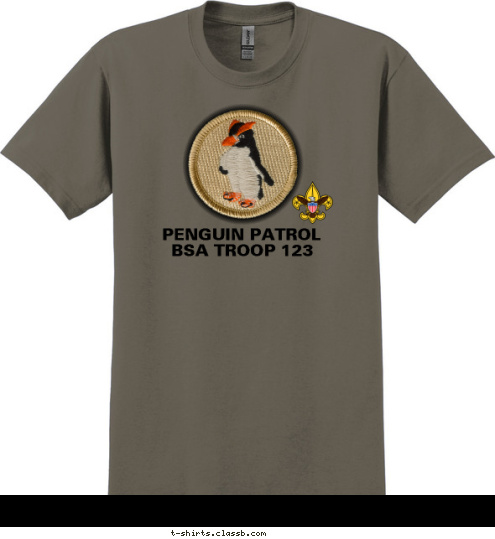 BSA TROOP 123 PENGUIN PATROL T-shirt Design SP3144