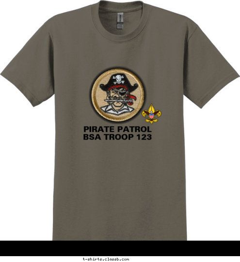 BSA TROOP 123 PIRATE PATROL T-shirt Design SP3146