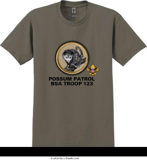 BSA TROOP 123 POSSUM PATROL T-shirt Design SP3147