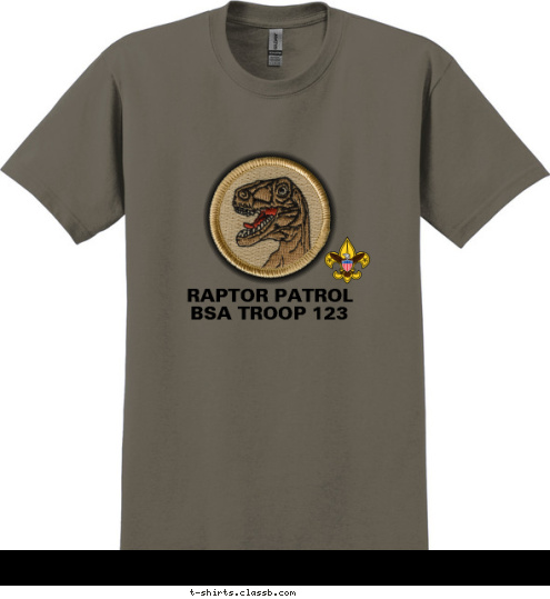 BSA TROOP 123 RAPTOR PATROL T-shirt Design SP3148