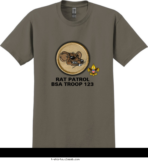 BSA TROOP 123 RAT PATROL T-shirt Design SP3149