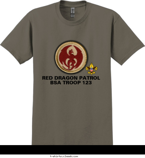 BSA TROOP 123 RED DRAGON PATROL T-shirt Design SP3150