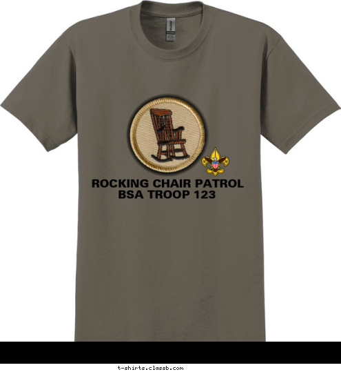 BSA TROOP 123 ROCKING CHAIR PATROL T-shirt Design SP3151