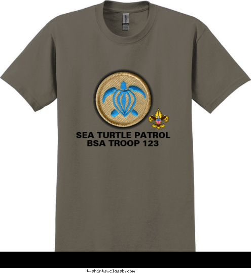 BSA TROOP 123 SEA TURTLE PATROL T-shirt Design SP3153