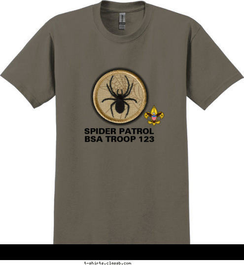 BSA TROOP 123 SPIDER PATROL T-shirt Design SP3154