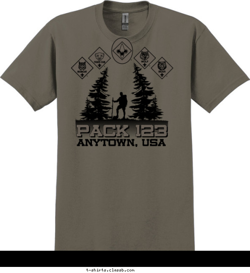 ANYTOWN, USA PACK 123 T-shirt Design 