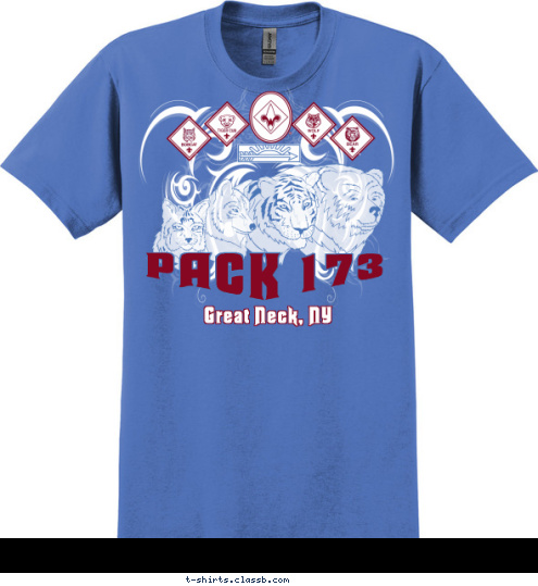 Great Neck, NY PACK 173 PACK 178 Great Neck, NY T-shirt Design 