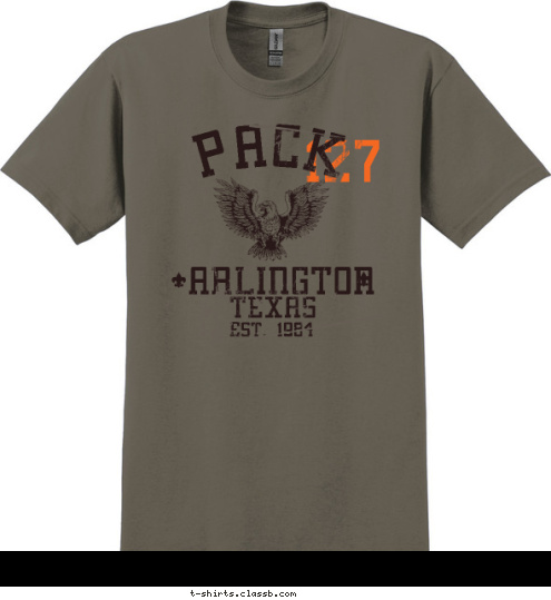 PACK 127 ARLINGTON TEXAS EST. 1984 T-shirt Design 