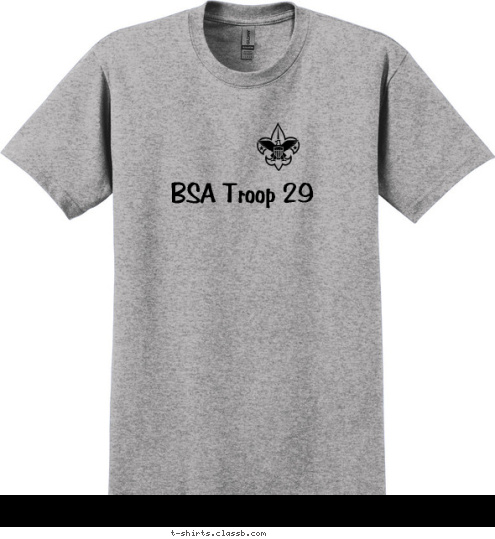 New Text BSA Troop 29 T-shirt Design 