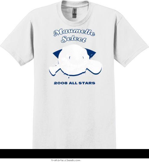 2009 Maumelle Select 2008 ALL STARS T-shirt Design 