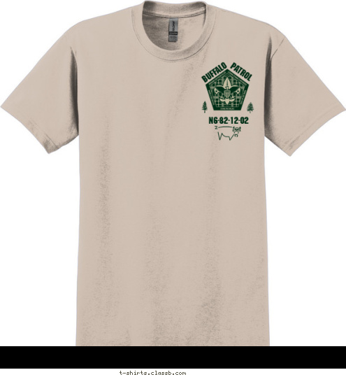 New Text BUFFALO WOOD BADGE PATROL Buffalo Patrol Buffalos!  Coming Through N6-82-12-02 T-shirt Design 