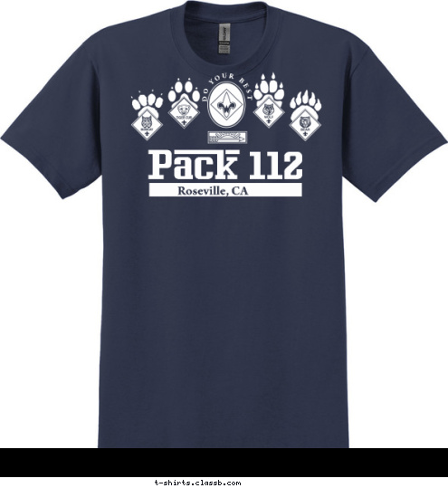 DO YOUR BEST Roseville, CA  Pack 112 T-shirt Design 