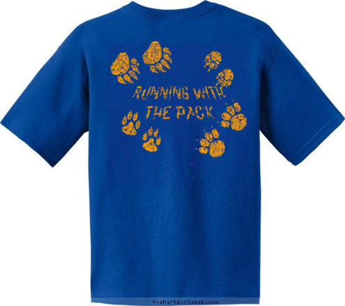 RUNNING WITH  
THE PACK Pack   208 BAYTOWN, TX T-shirt Design 