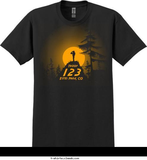 Be Prepared NO MOUNTAIN TOO HIGH Estes Park, CO 123
 Troop T-shirt Design 