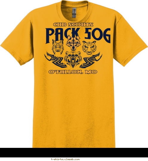 O'FALLON, MO PACK 506 CUB SCOUTS T-shirt Design 