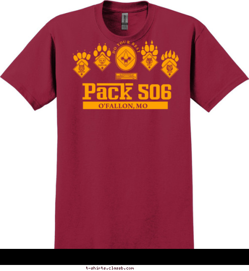 DO YOUR BEST O'FALLON, MO Pack 506 T-shirt Design 