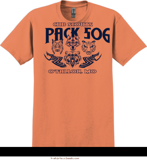 O'FALLON, MO PACK 506 CUB SCOUTS T-shirt Design 