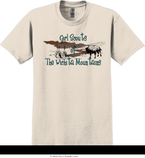 Lawton/ Ft.Sill 636 New Text Girl Scouts
of 
The Wichita Mountains

 T-shirt Design 