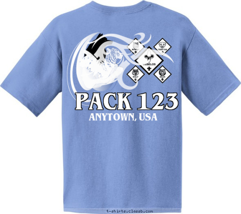 PACK 123 ANYTOWN, USA T-shirt Design 