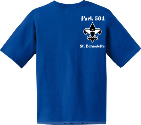 St. Bernadette Pack 504 Davie, Fl. PACK 504 T-shirt Design 