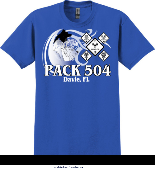 St. Bernadette Pack 504 Davie, Fl. PACK 504 T-shirt Design 