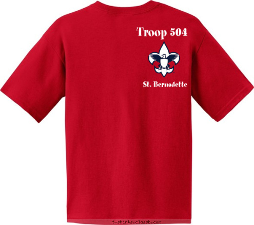 St. Bernadette Troop 504 Davie, Fl. TROOP 504 T-shirt Design 