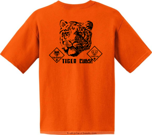 ANYTOWN, USA TIGER CUBS! PACK 123 T-shirt Design 