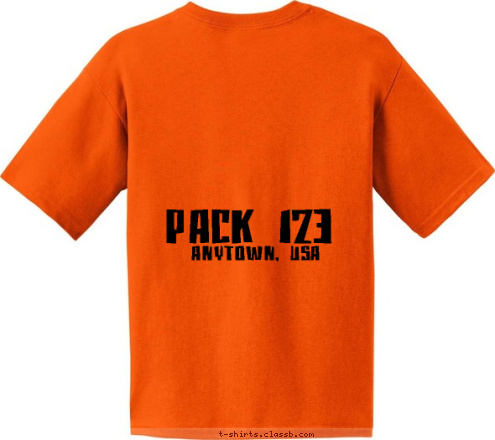 ANYTOWN, USA TIGER CUBS! PACK 123 T-shirt Design 