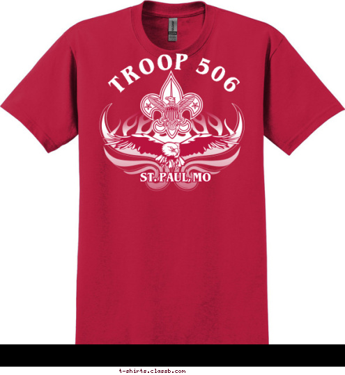 TROOP 506 ST. PAUL, MO T-shirt Design 