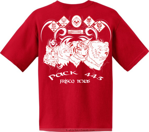 P B E P Pack 443 Frisco, Texas R E P a R E D ! P a c K 4 4 3 T-shirt Design 