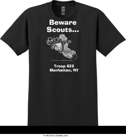 Joey is Watching... Troop 422
Manhattan, NY Troop 422
Manhattan, NY Beware Scouts... Joey is Watching! T-shirt Design 