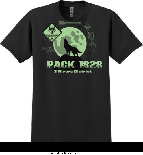 PACK 1828 3 Rivers District T-shirt Design 