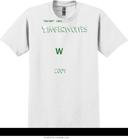 New Text W 2009 Timberwolves Tiefort View  T-shirt Design 