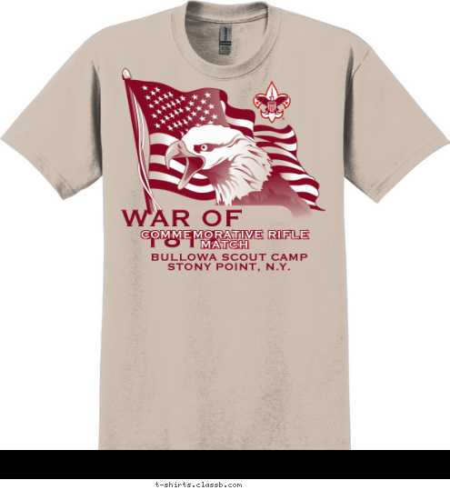 BULLOWA SCOUT CAMP
STONY POINT, N.Y. COMMEMORATIVE RIFLE MATCH WAR OF 1812 T-shirt Design 