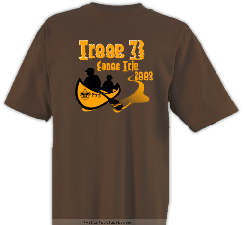 T73 2009 Canoe Trip Troop 73 T-shirt Design 