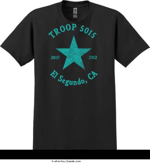 TROOP 5015 El Segundo, CA 2012 2007 T-shirt Design 