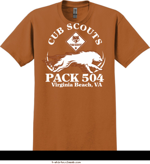 Virginia Beach, VA CUB SCOUTS PACK 504 T-shirt Design 