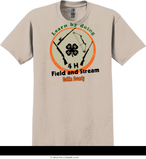 Field and Stream 4 H Learn by doing Collin County T-shirt Design 