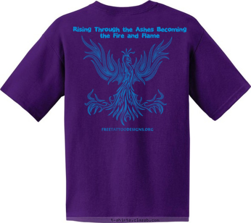 rising through the ashes becoming the fire and flame P.H.C.C. Little Rock, AR Venture Crew 3 Rising Through the Ashes Becoming the Fire and Flame T-shirt Design 