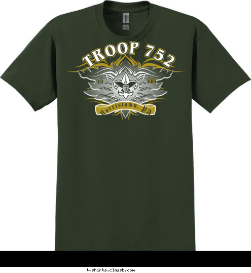 1971 est Norristown, PA TROOP 752 T-shirt Design 