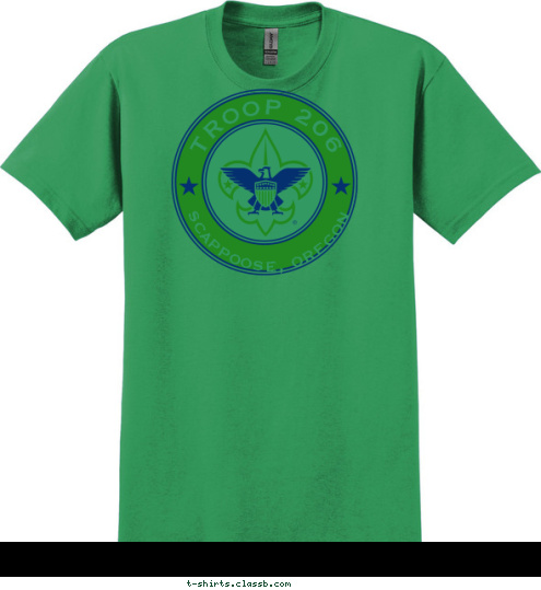 SCAPPOOSE, OREGON TROOP 206 T-shirt Design 