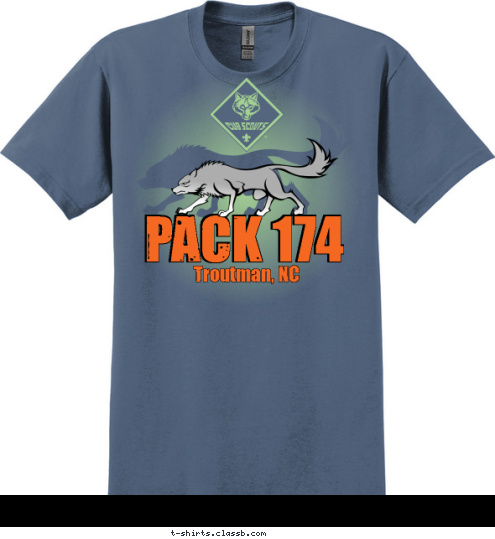 Troutman, NC PACK 174 PACK 174 T-shirt Design 