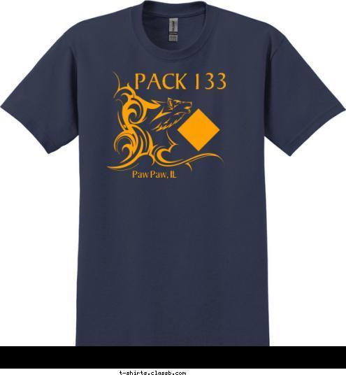 Paw Paw, IL PACK 133 T-shirt Design 