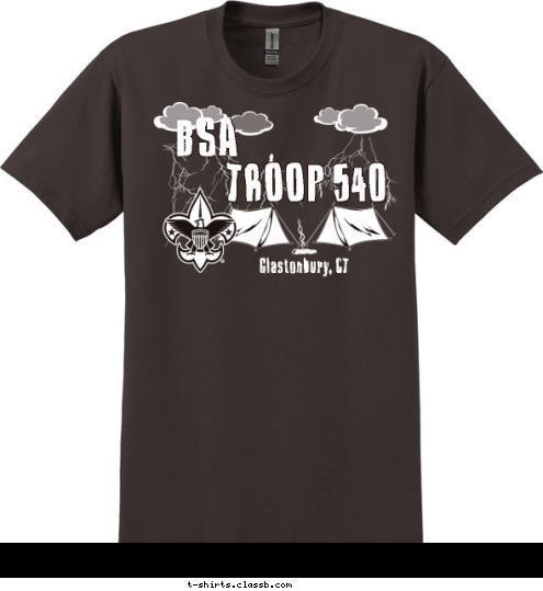 Glastonbury, CT TROOP 540 BSA T-shirt Design 