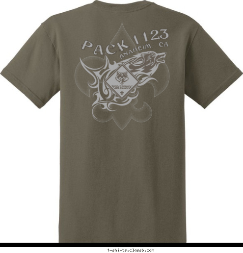 Pack 1123 1123 PACK ANAHEIM, CA T-shirt Design 