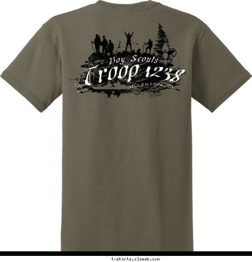 Fullerton, CA Troop 1238 FULLERTON, CA Troop 1238 Boy Scouts T-shirt Design 