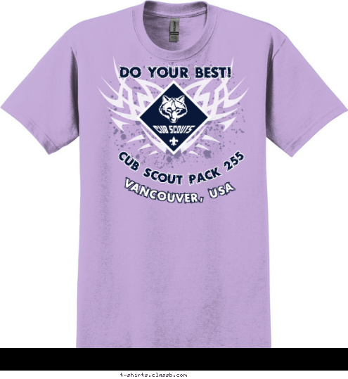 Vancouver, USA CUB SCOUT PACK 255 DO YOUR BEST! T-shirt Design 