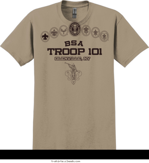 BSA Glenville, NY Glenville, NY Troop 101 TROOP 101 T-shirt Design 