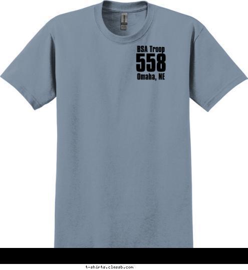 558 558 Omaha, NE BSA Troop  T-shirt Design 